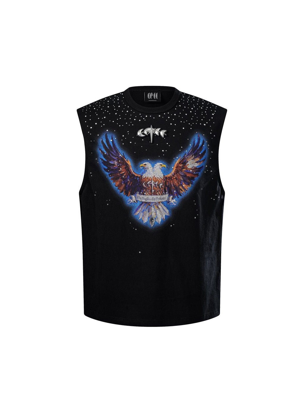 LUMINOUS DAWN DOUBLE-HEADED EAGLE RHINESTONE TANK