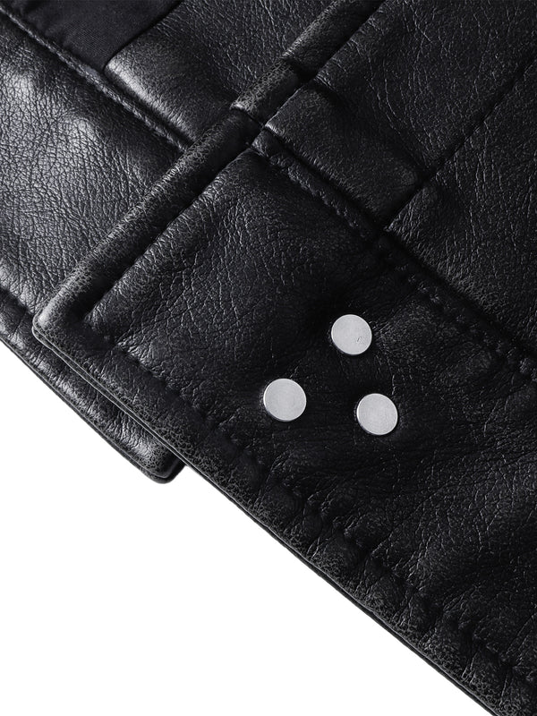 LUMINOUS DAWN KNIGHT&PEGASUS PRINTED LEATHER JACKET