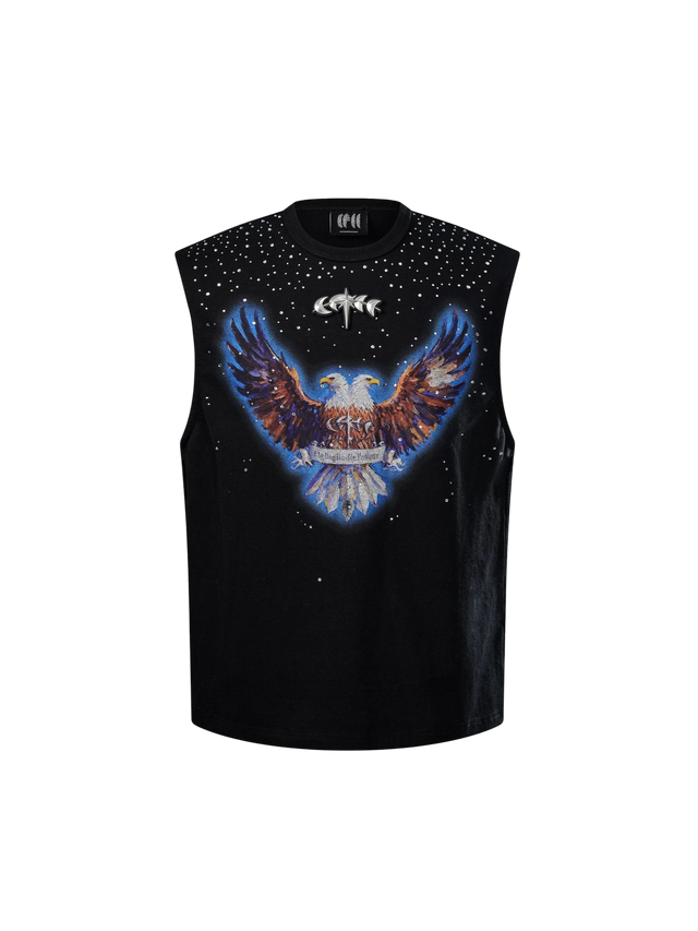 DOUBLE-HEADED EAGLE RHINESTONE TANK