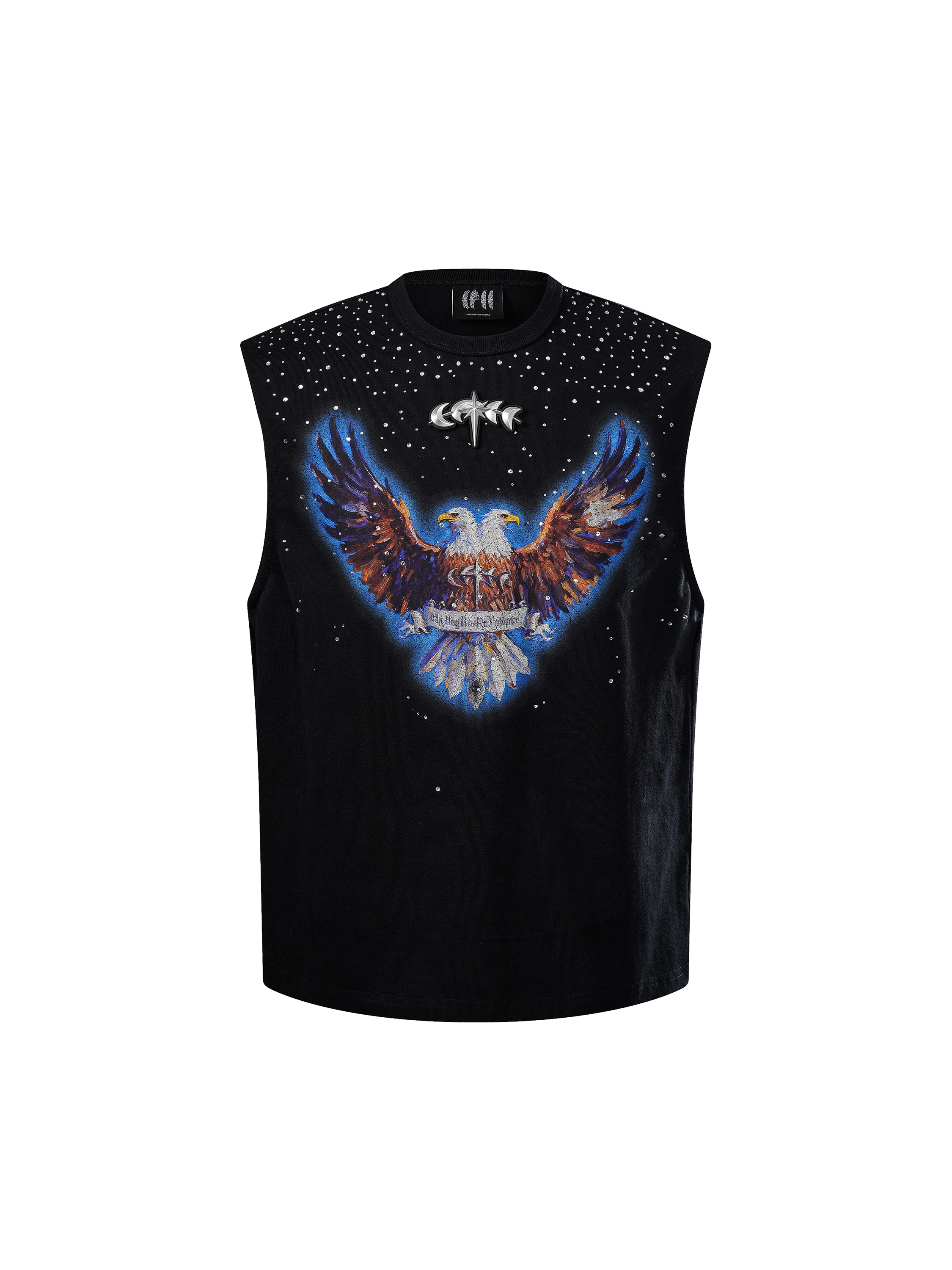 LUMINOUS DAWN DOUBLE-HEADED EAGLE RHINESTONE VEST