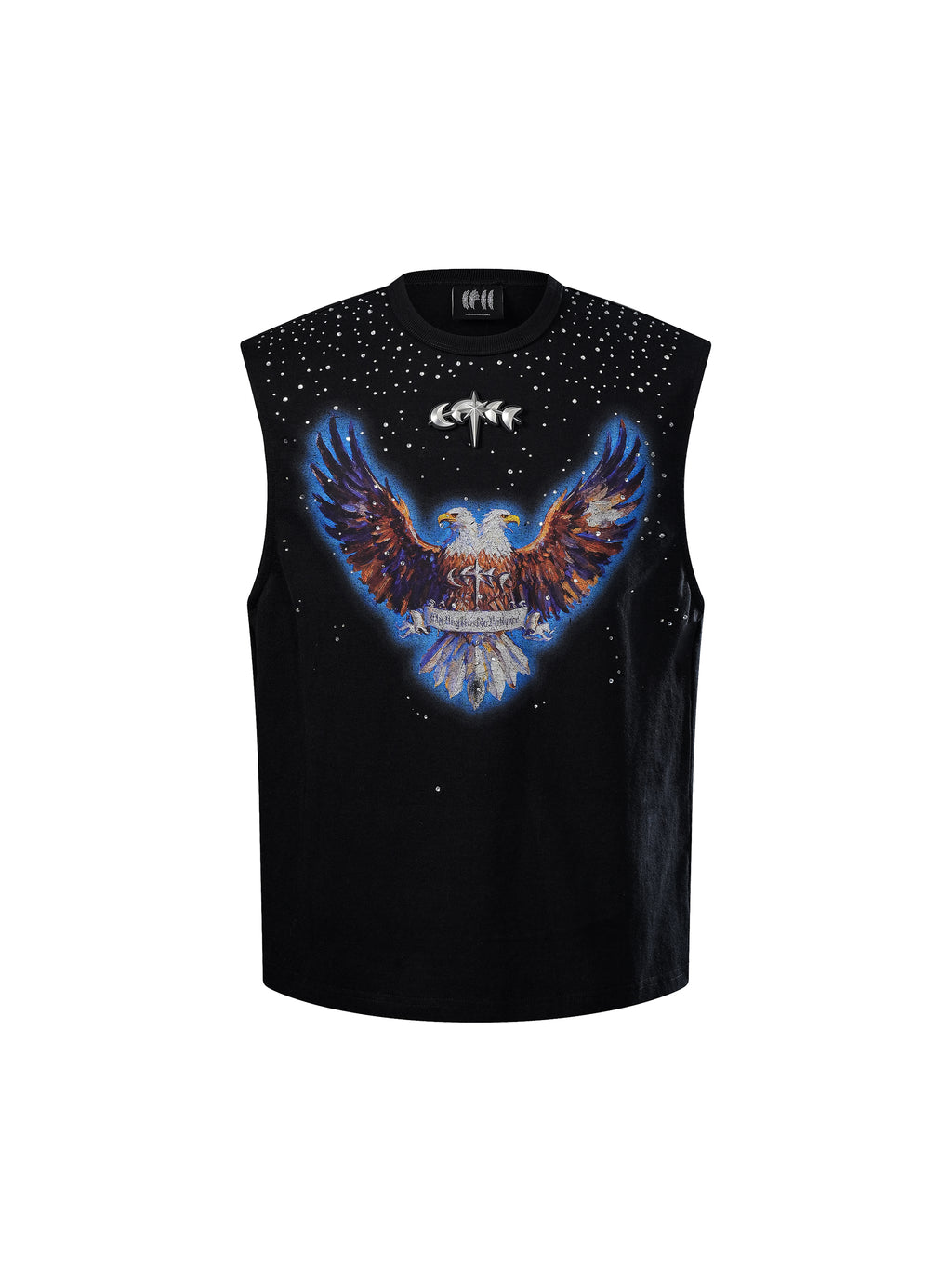 LUMINOUS DAWN DOUBLE-HEADED EAGLE RHINESTONE VEST
