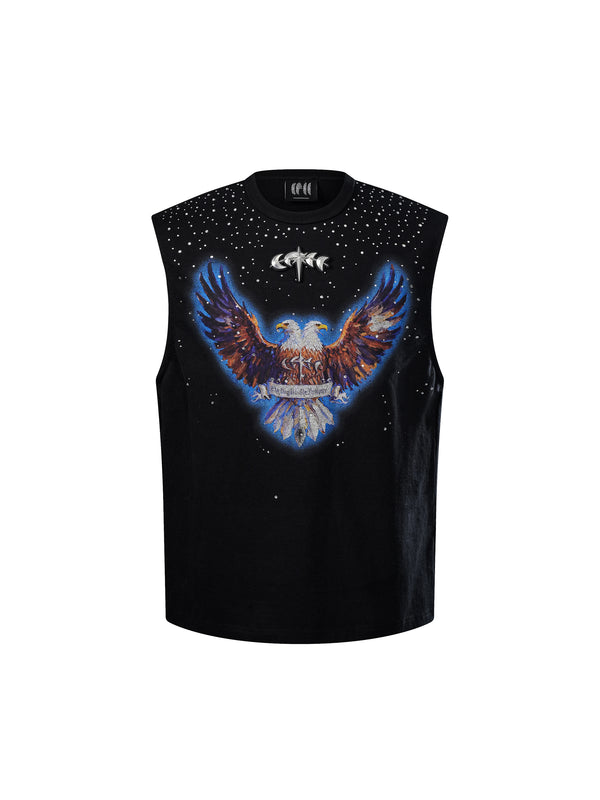 LUMINOUS DAWN DOUBLE-HEADED EAGLE RHINESTONE VEST