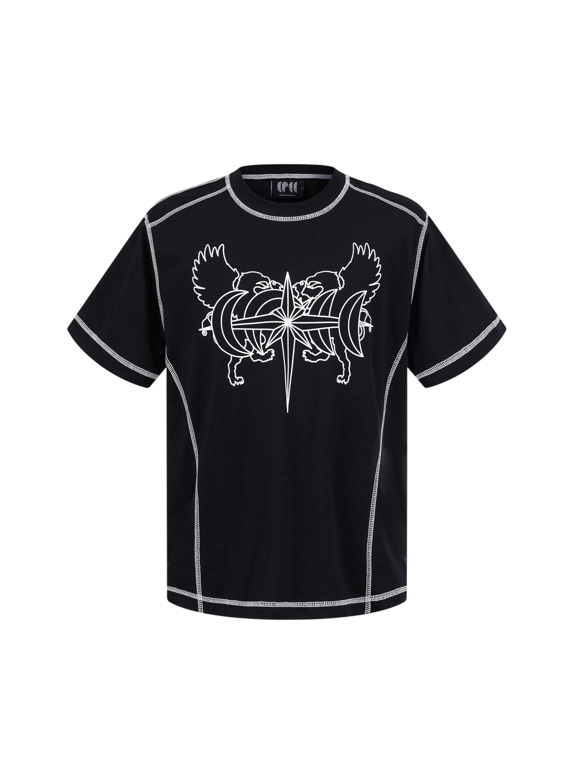 TBHNP Luminous Dawn double-headed eagle cotton t-shirt — men's streetwear graphic tee