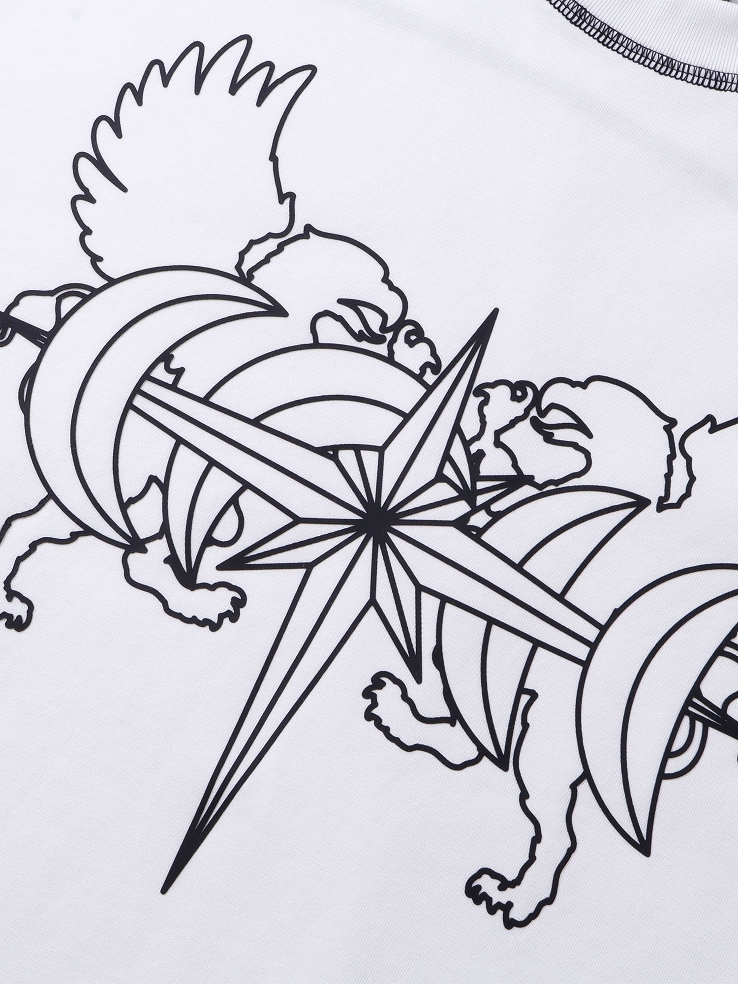 TBHNP Luminous Dawn double-headed eagle cotton t-shirt — men's streetwear graphic tee