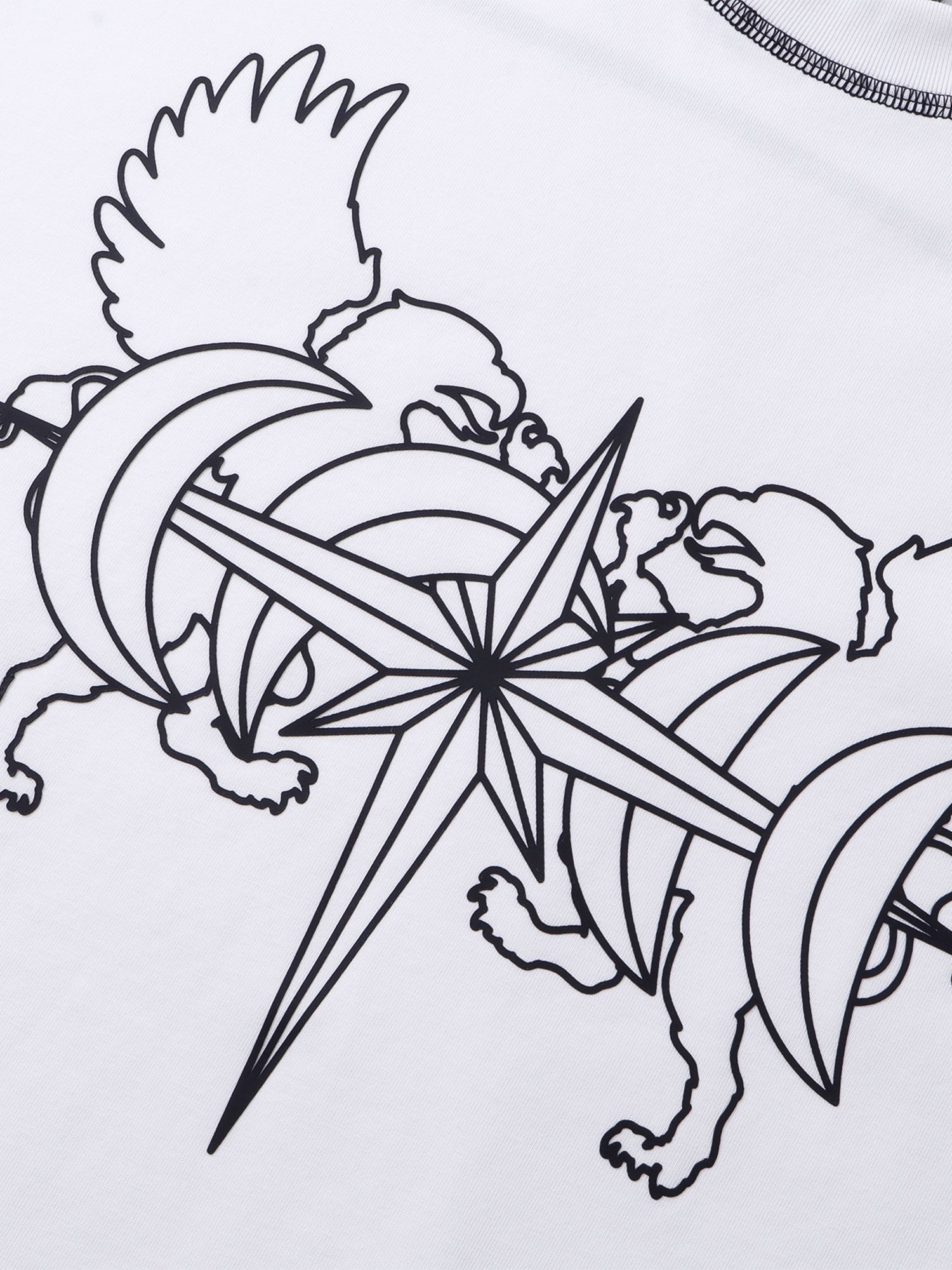 TBHNP Luminous Dawn double-headed eagle cotton t-shirt — men's streetwear graphic tee