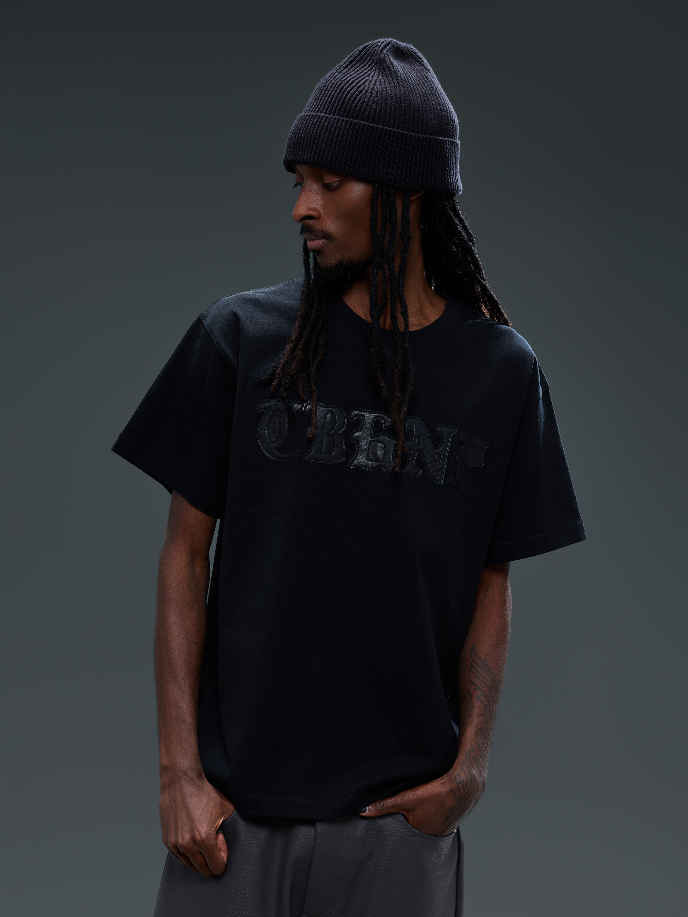 LUMINOUS DAWN LEATHER PATCH S/S TEE