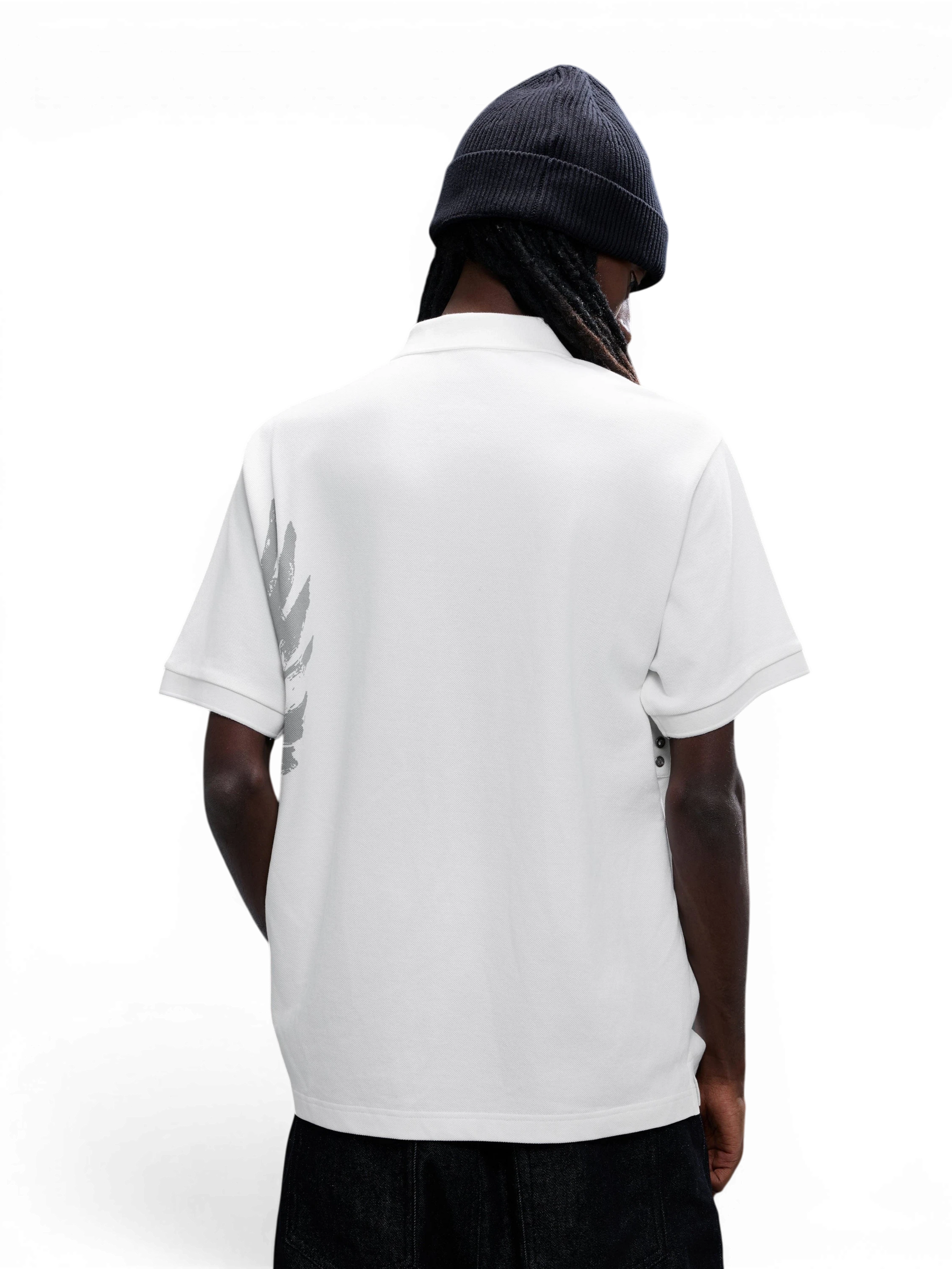 TBHNP Luminous Dawn double-headed eagle embroidered polo shirt — men's streetwear polo