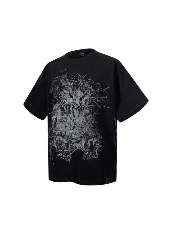 LUMINOUS DAWN BROKEN RUINS PRINT S/S TEE