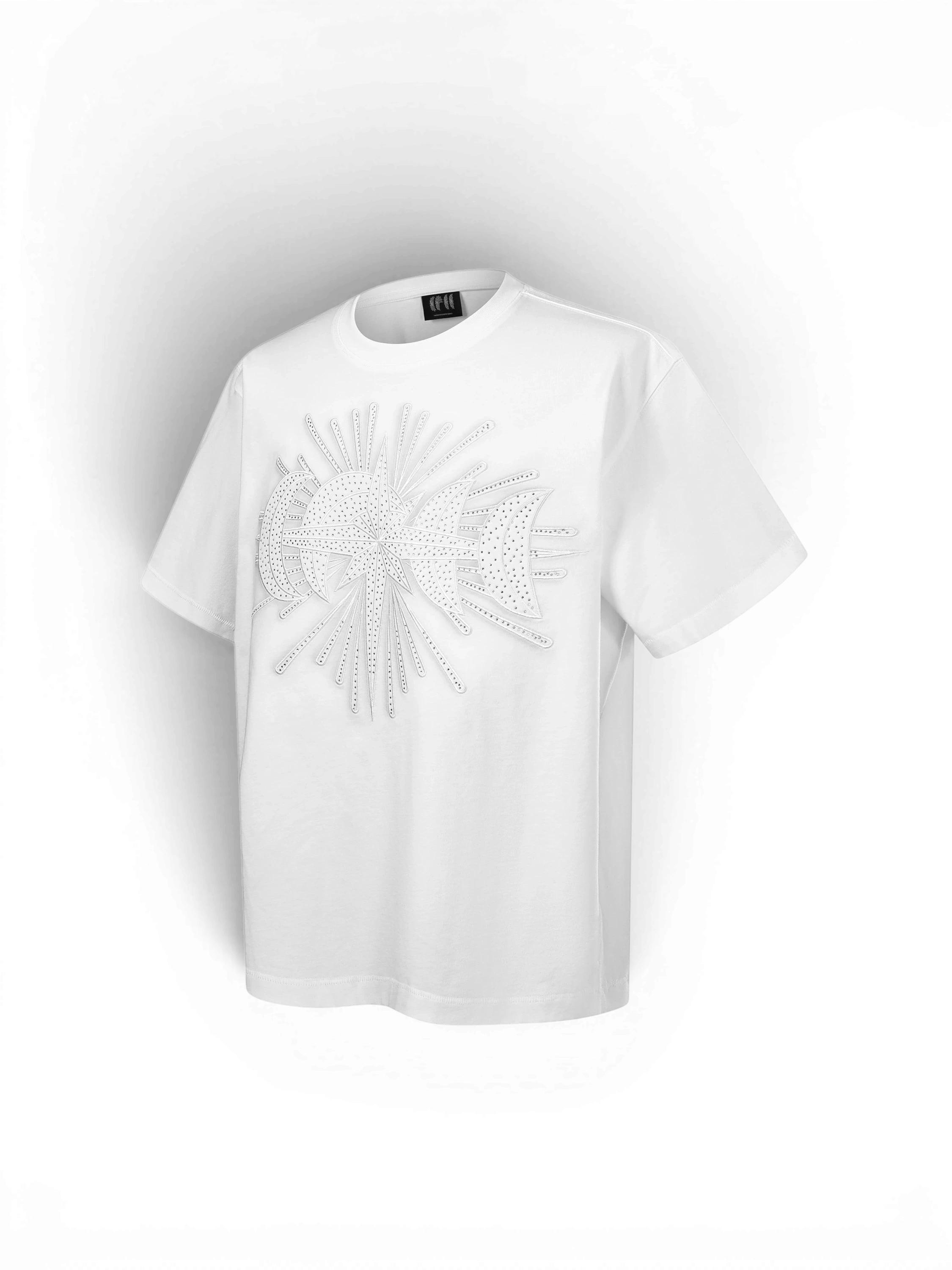 TBHNP Luminous Dawn star embroidery rhinestone cotton t-shirt — men's streetwear graphic tee