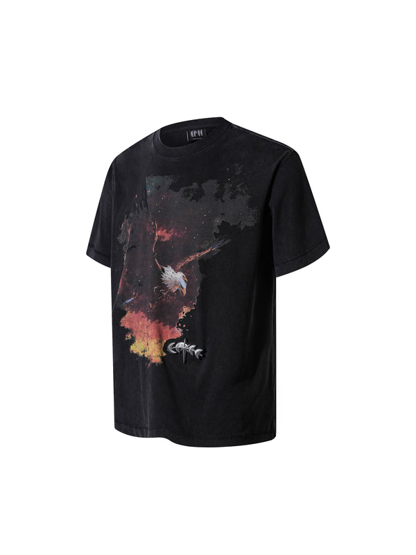 LUMINOUS DAWN DOUBLE-HEADED EAGLE WASHED S/S TEE