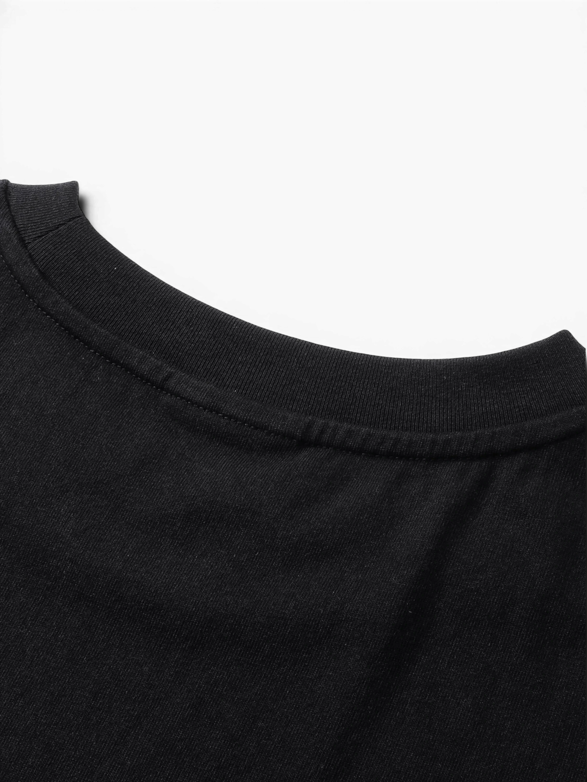 TBHNP Luminous Dawn leather patch logo cotton t-shirt, black — men's streetwear tee