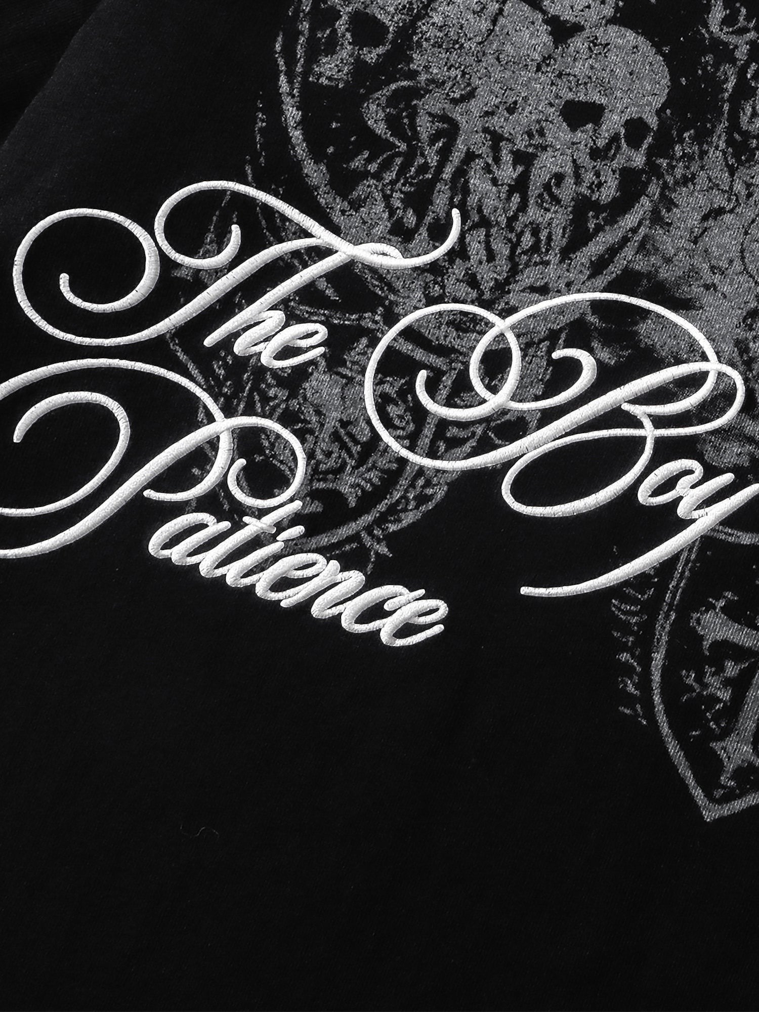 TBHNP Luminous Dawn baroque skull cotton raglan T-shirt — men's streetwear graphic tee