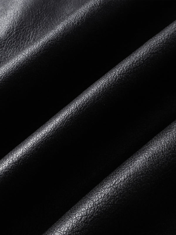 LUMINOUS DAWN KNIGHT&PEGASUS PRINTED LEATHER JACKET