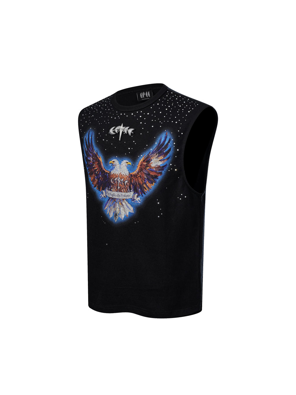 LUMINOUS DAWN DOUBLE-HEADED EAGLE RHINESTONE VEST