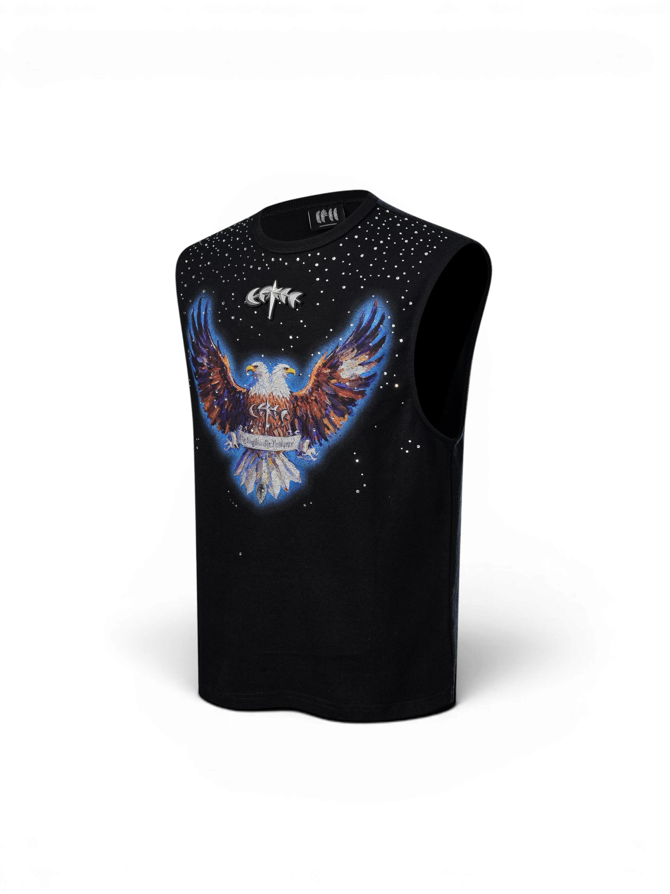 LUMINOUS DAWN DOUBLE-HEADED EAGLE RHINESTONE TANK