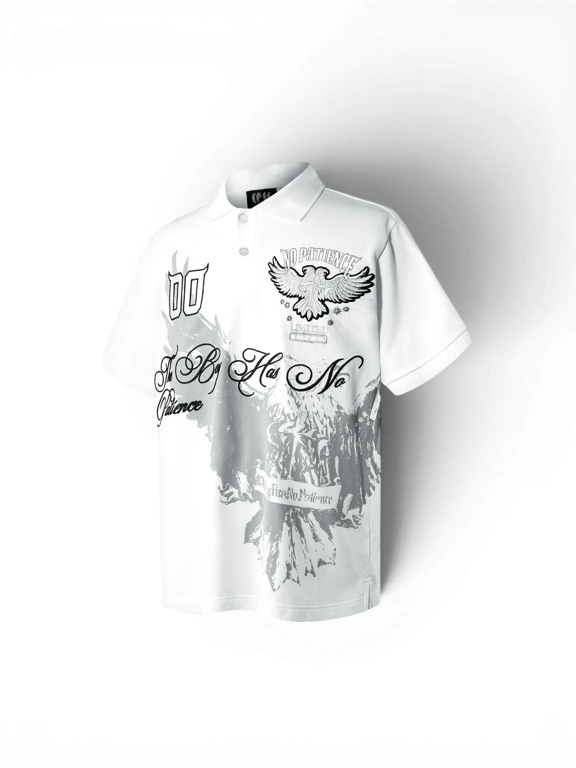 TBHNP Luminous Dawn double-headed eagle embroidered polo shirt — men's streetwear polo