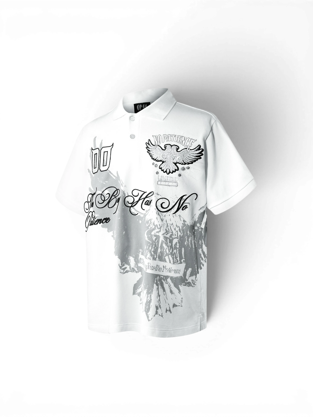 LUMINOUS DAWN DOUBLE-HEADED EAGLE EMBROIDERED POLO