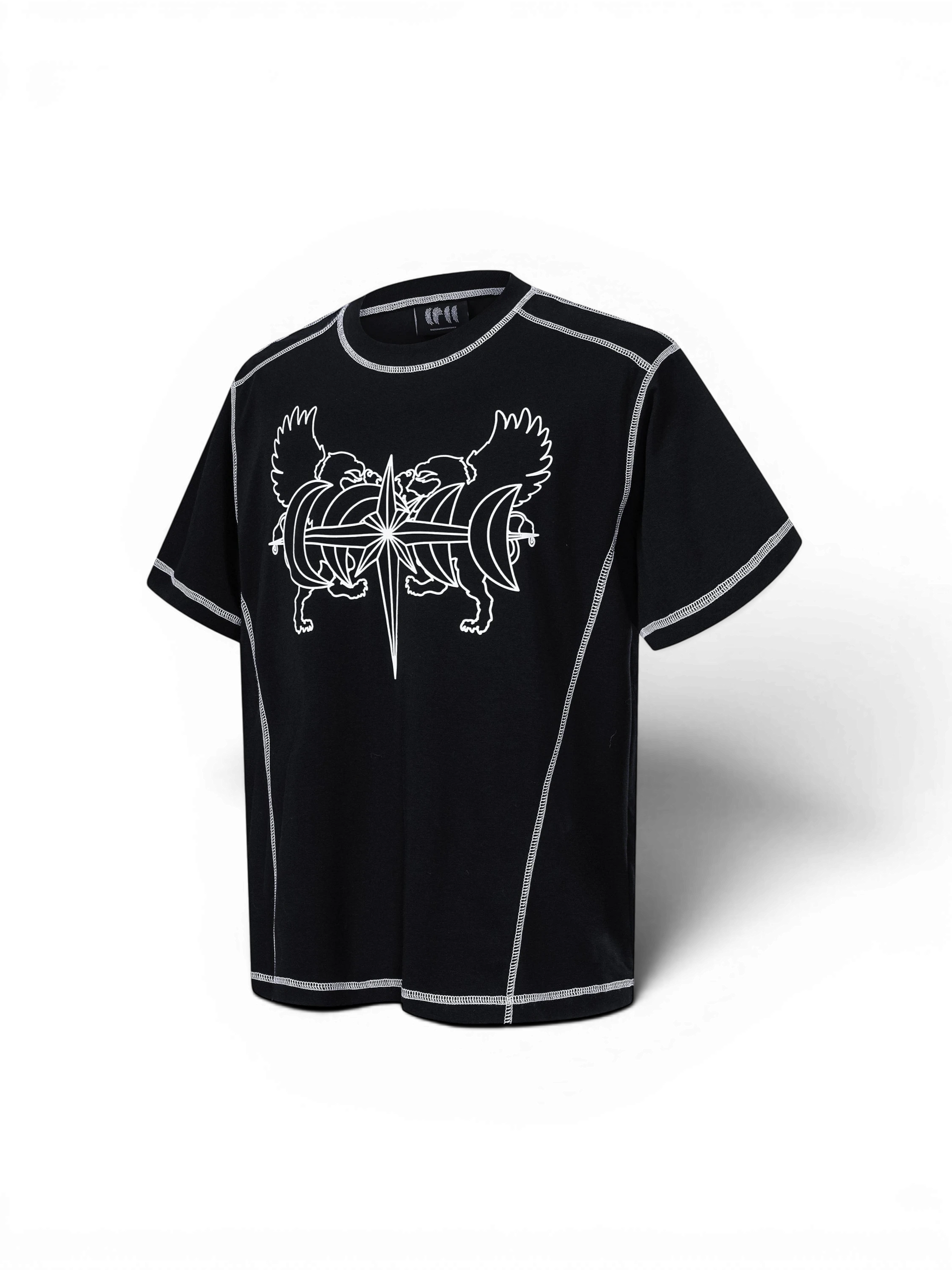 TBHNP Luminous Dawn double-headed eagle cotton t-shirt — men's streetwear graphic tee