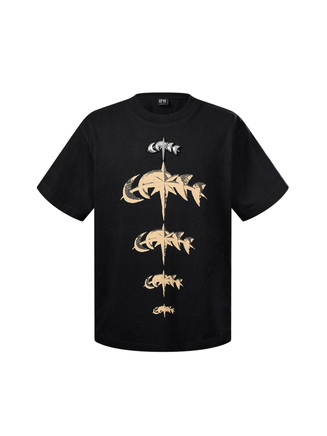 FADED GOLD PRINT T-SHIRT