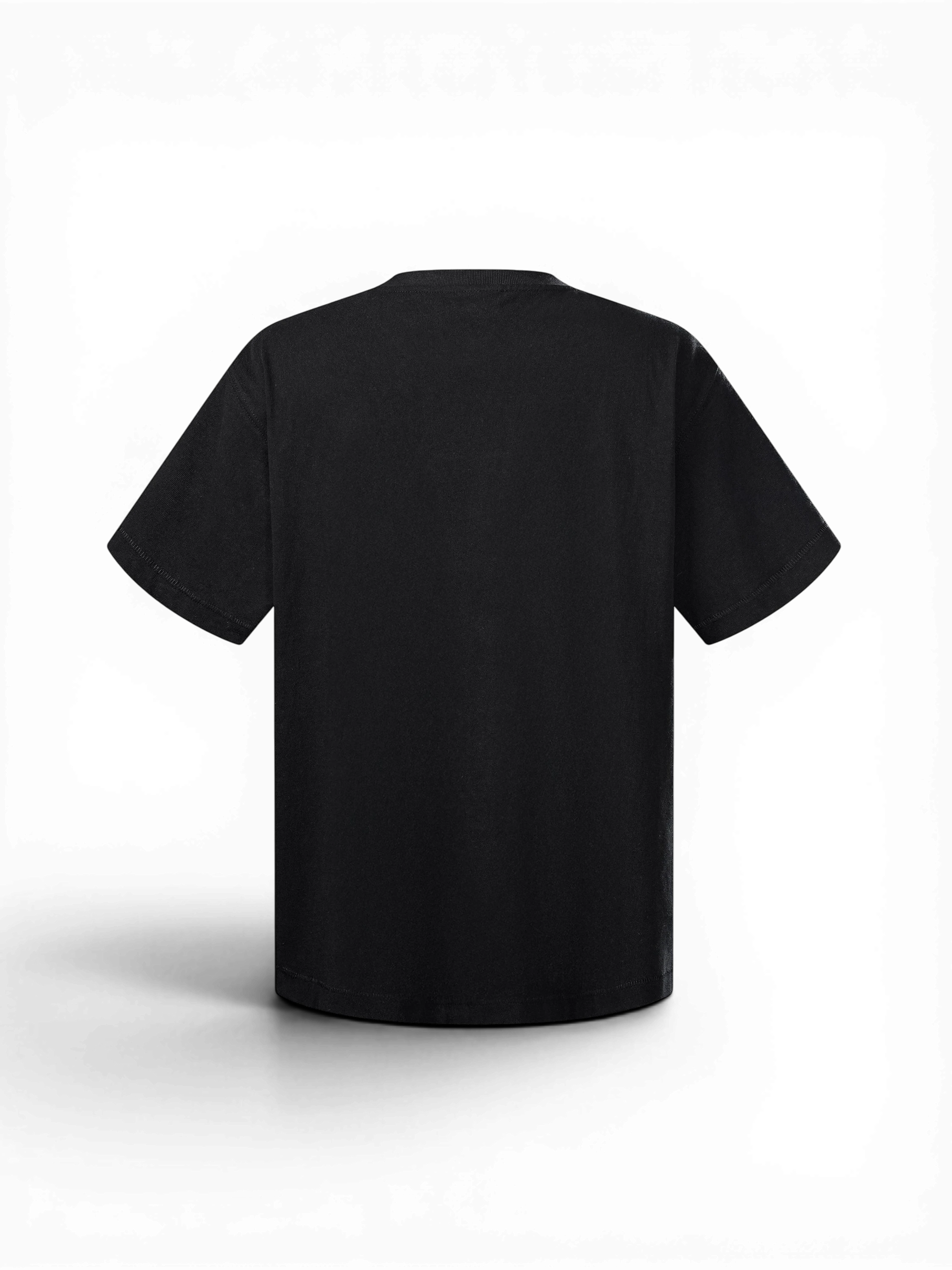 TBHNP Luminous Dawn leather patch logo cotton t-shirt, black — men's streetwear tee