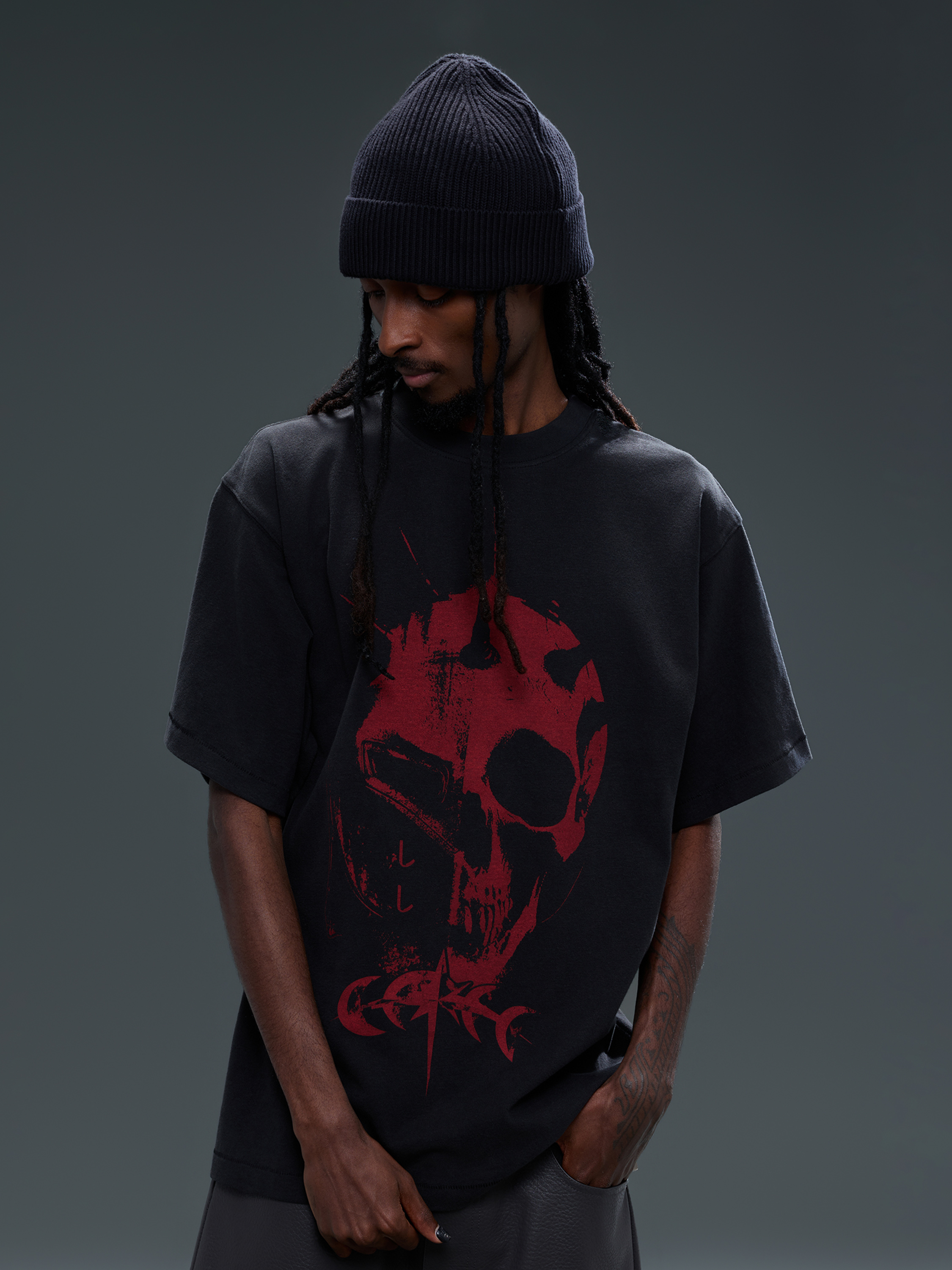 LUMINOUS DAWN GHOST&KNIGHT DISTRESSED S/S TEE