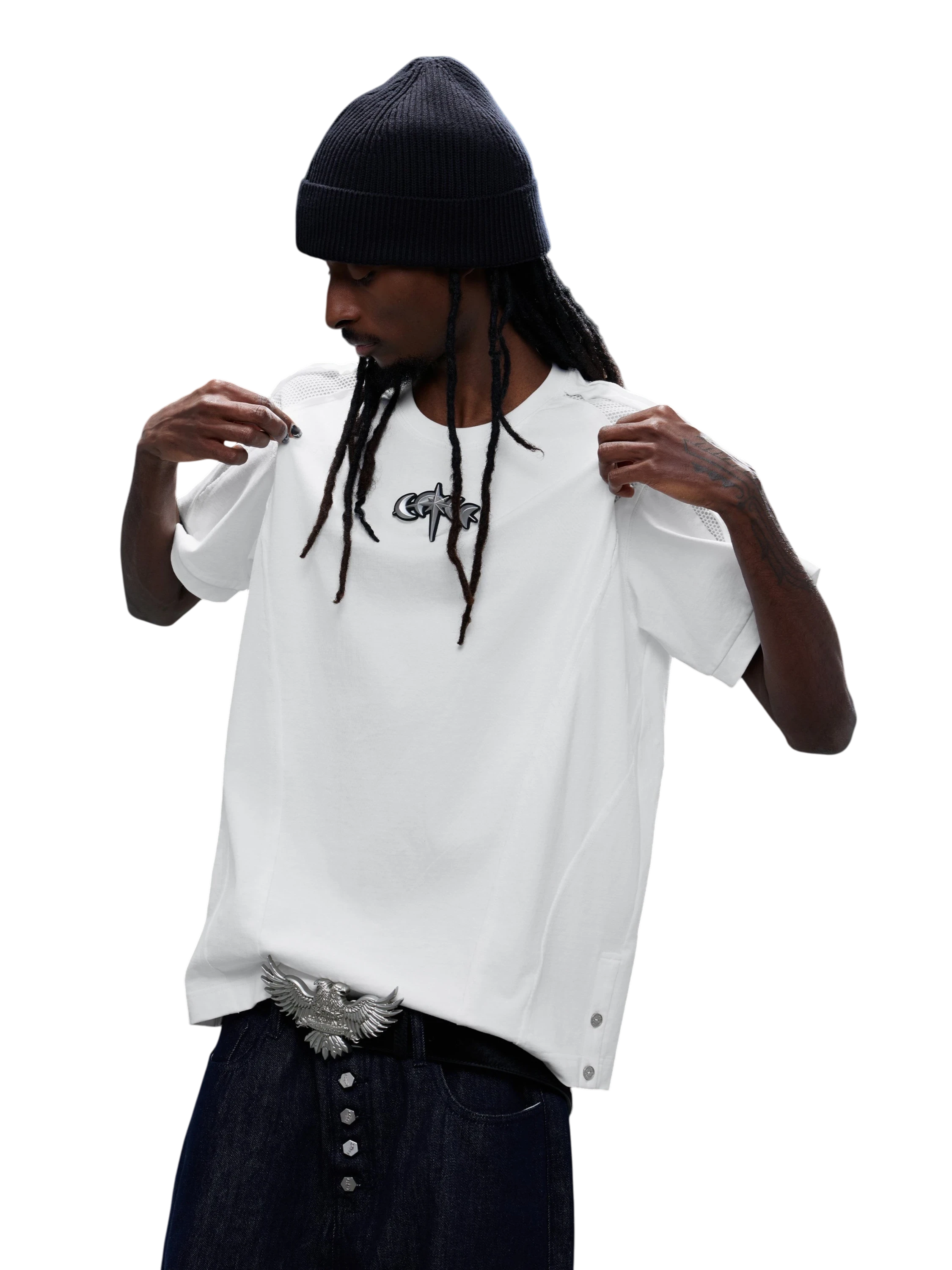 TBHNP Luminous Dawn sculpted structured cotton t-shirt — men's streetwear tee