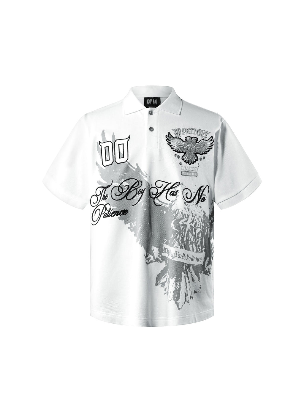 LUMINOUS DAWN DOUBLE-HEADED EAGLE EMBROIDERED POLO