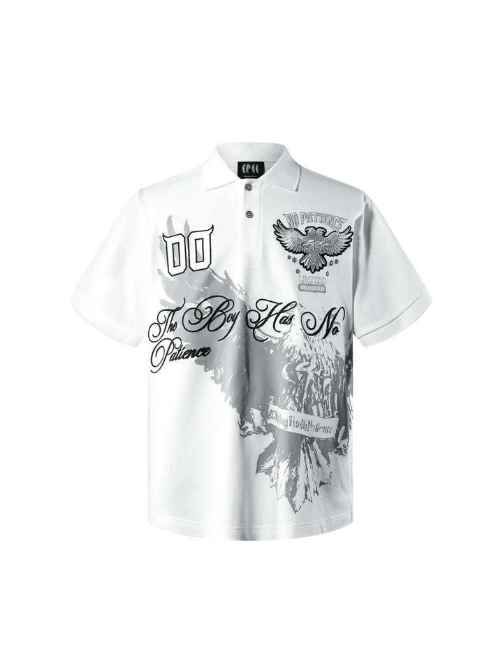 LUMINOUS DAWN DOUBLE-HEADED EAGLE EMBROIDERED POLO
