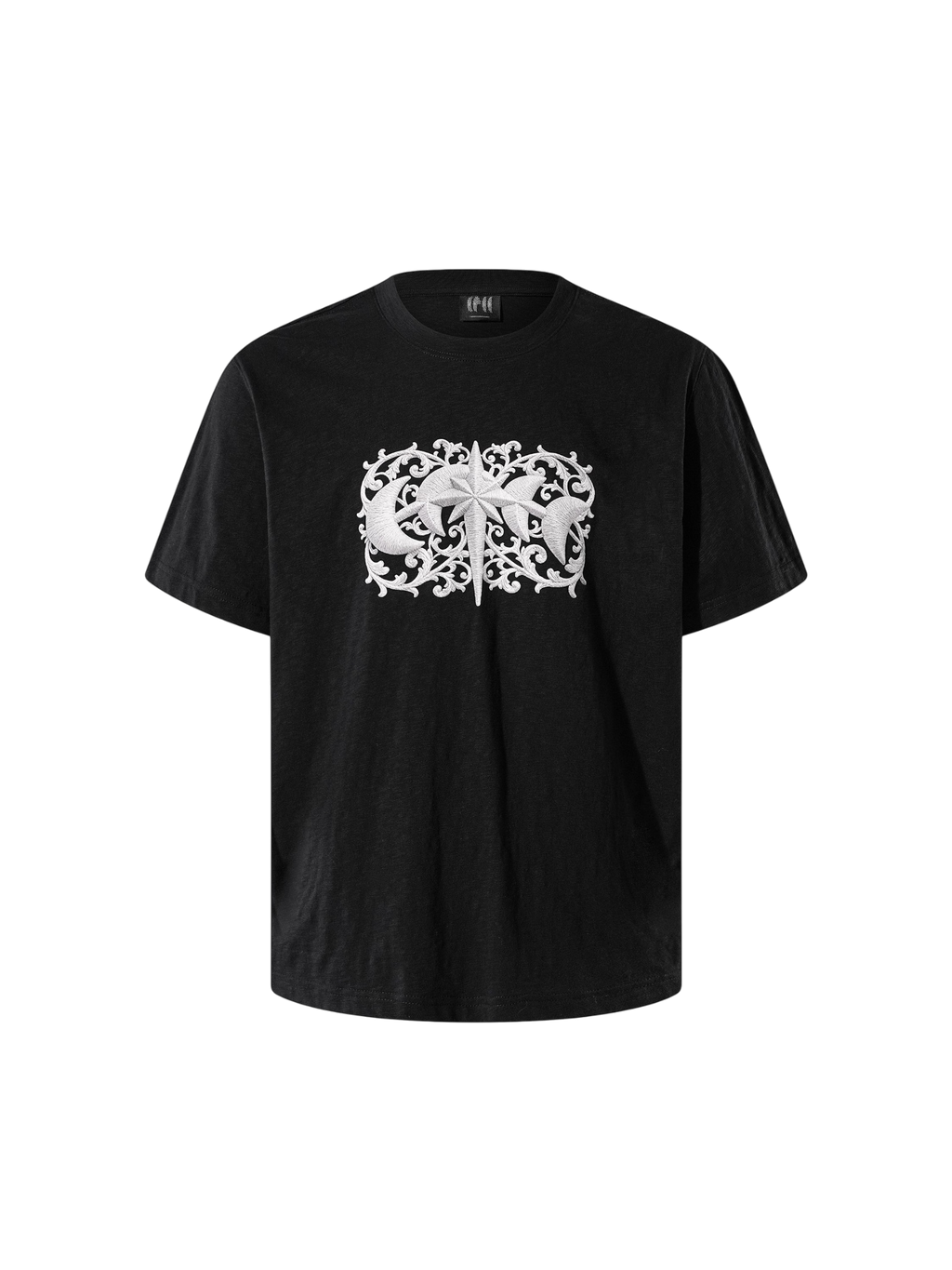 TBHNP Luminous Dawn baroque embroidered cotton t-shirt — men's streetwear graphic tee