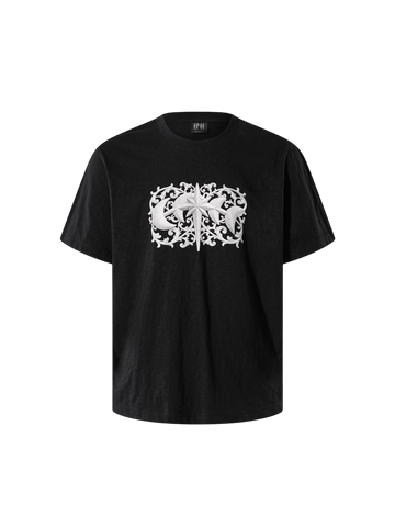 TBHNP Luminous Dawn baroque embroidered cotton t-shirt — men's streetwear graphic tee