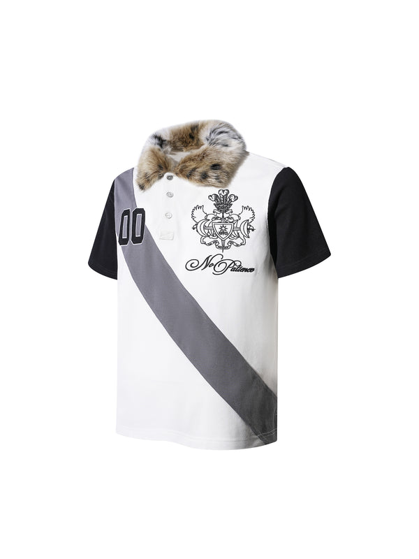 LUMINOUS DAWN DOUBLE-HEADED EAGLE EMBROIDERED POLO SHIRT