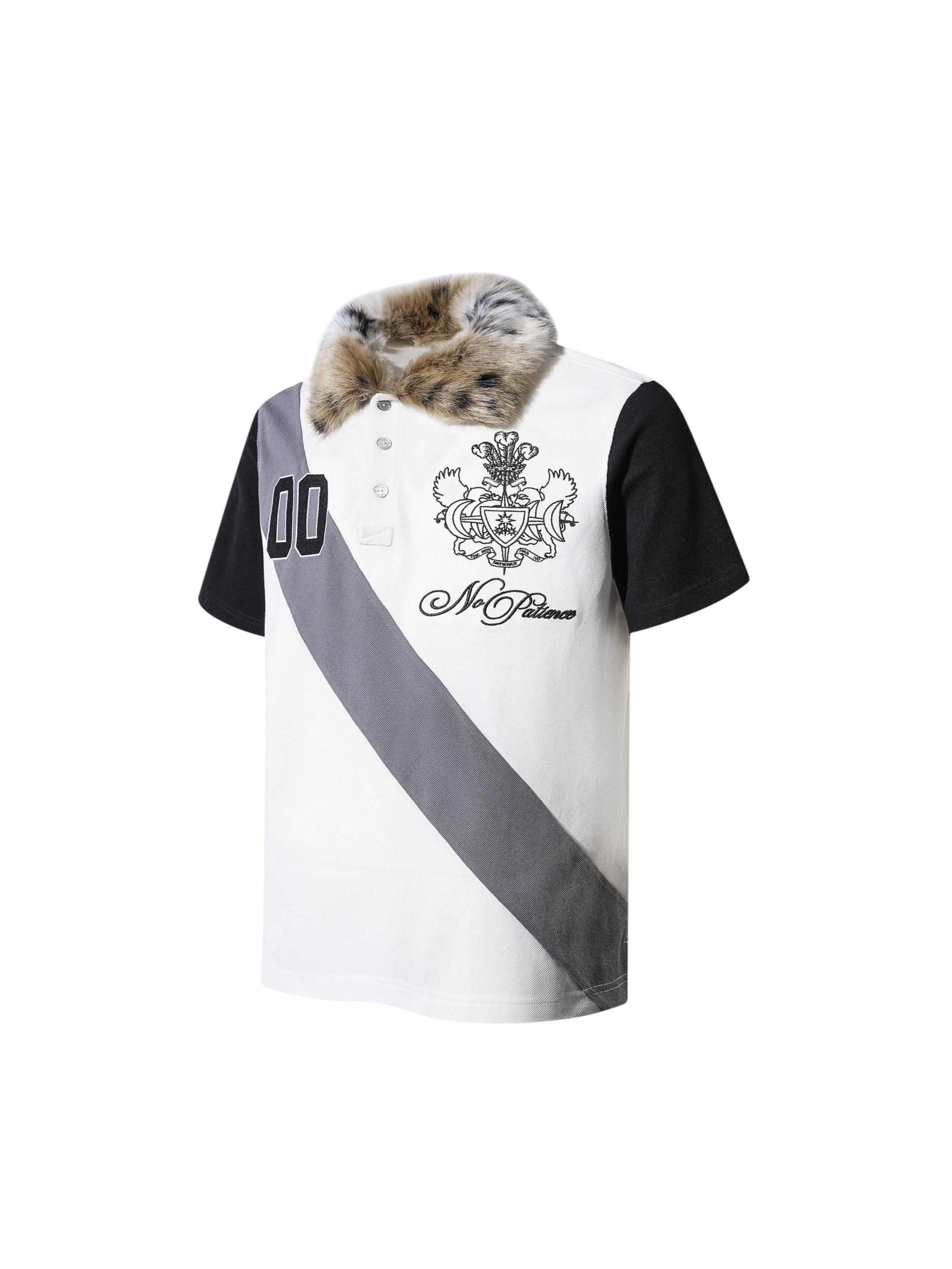 TBHNP Luminous Dawn double-headed eagle embroidered polo shirt, white — men's streetwear polo