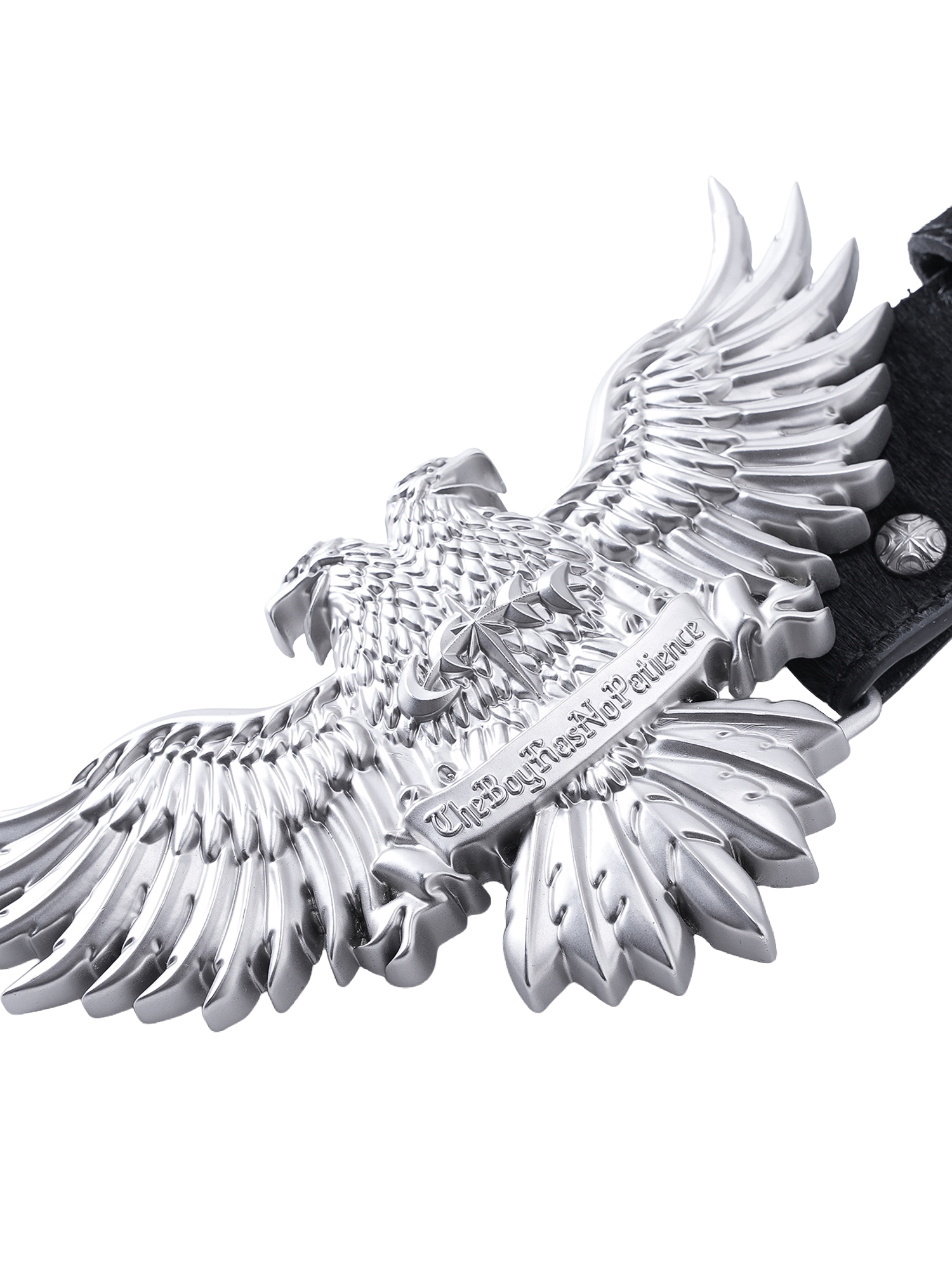 LUMINOUS DAWN DOUBLE-HEADED EAGLE HORSEHAIR LEATHER BELT