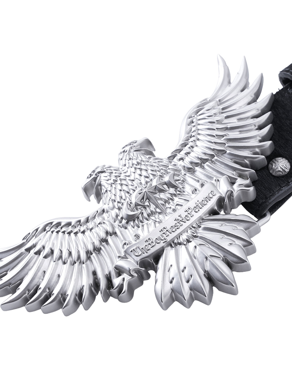 LUMINOUS DAWN DOUBLE-HEADED EAGLE HORSEHAIR LEATHER BELT