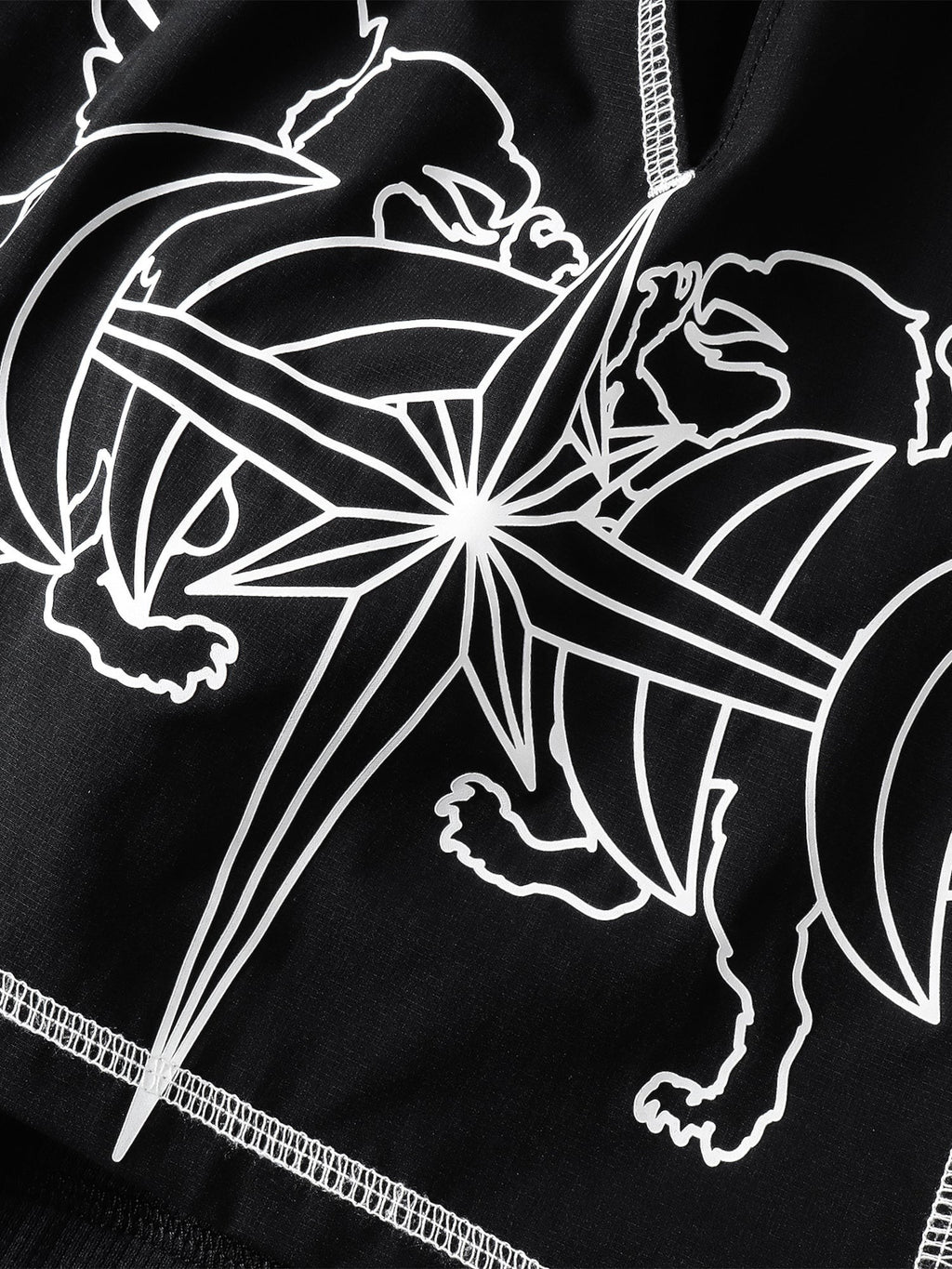 TBHNP Luminous Dawn double-headed eagle layered sports shorts — men's streetwear shorts