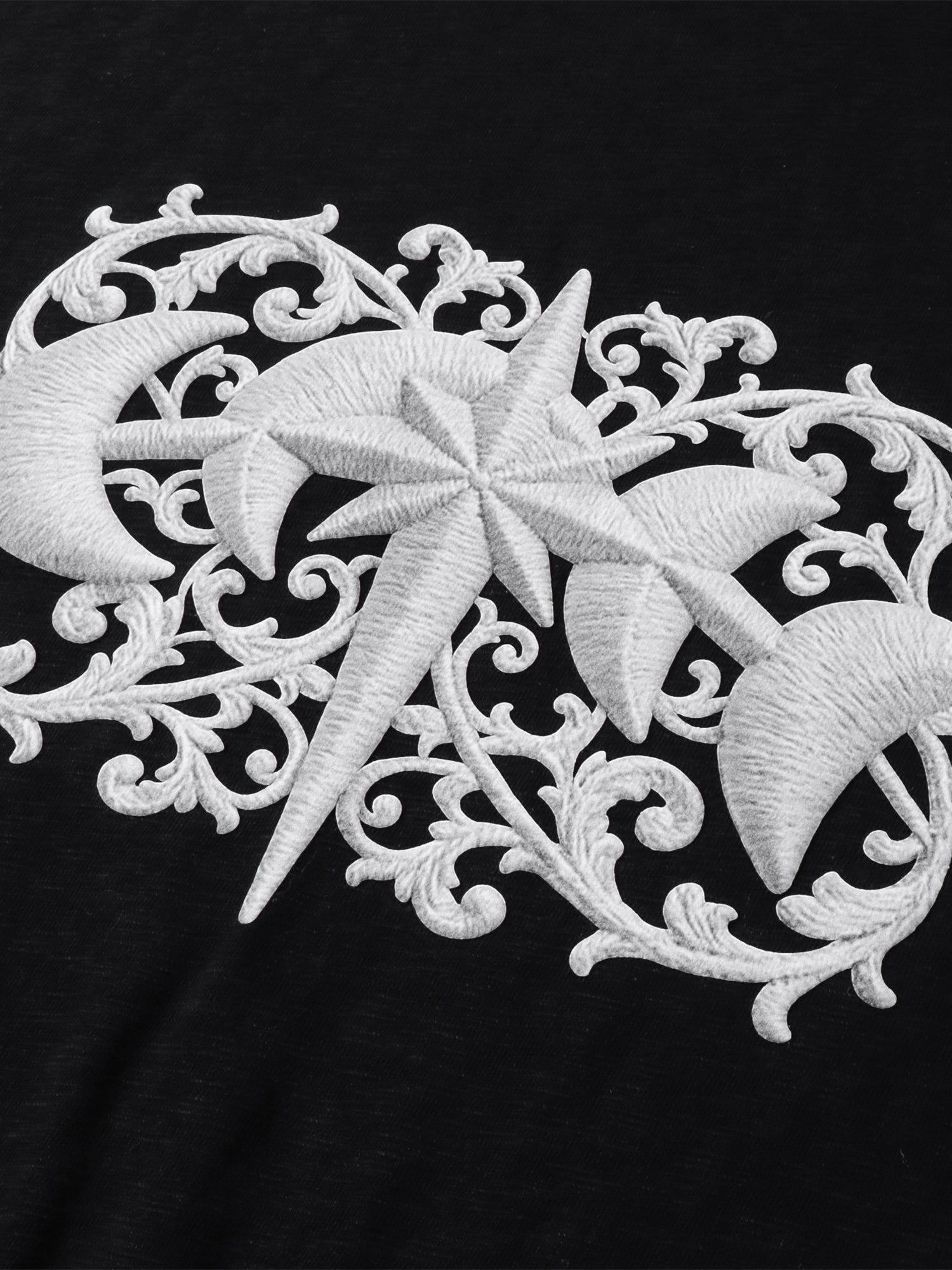 TBHNP Luminous Dawn baroque embroidered cotton t-shirt — men's streetwear graphic tee