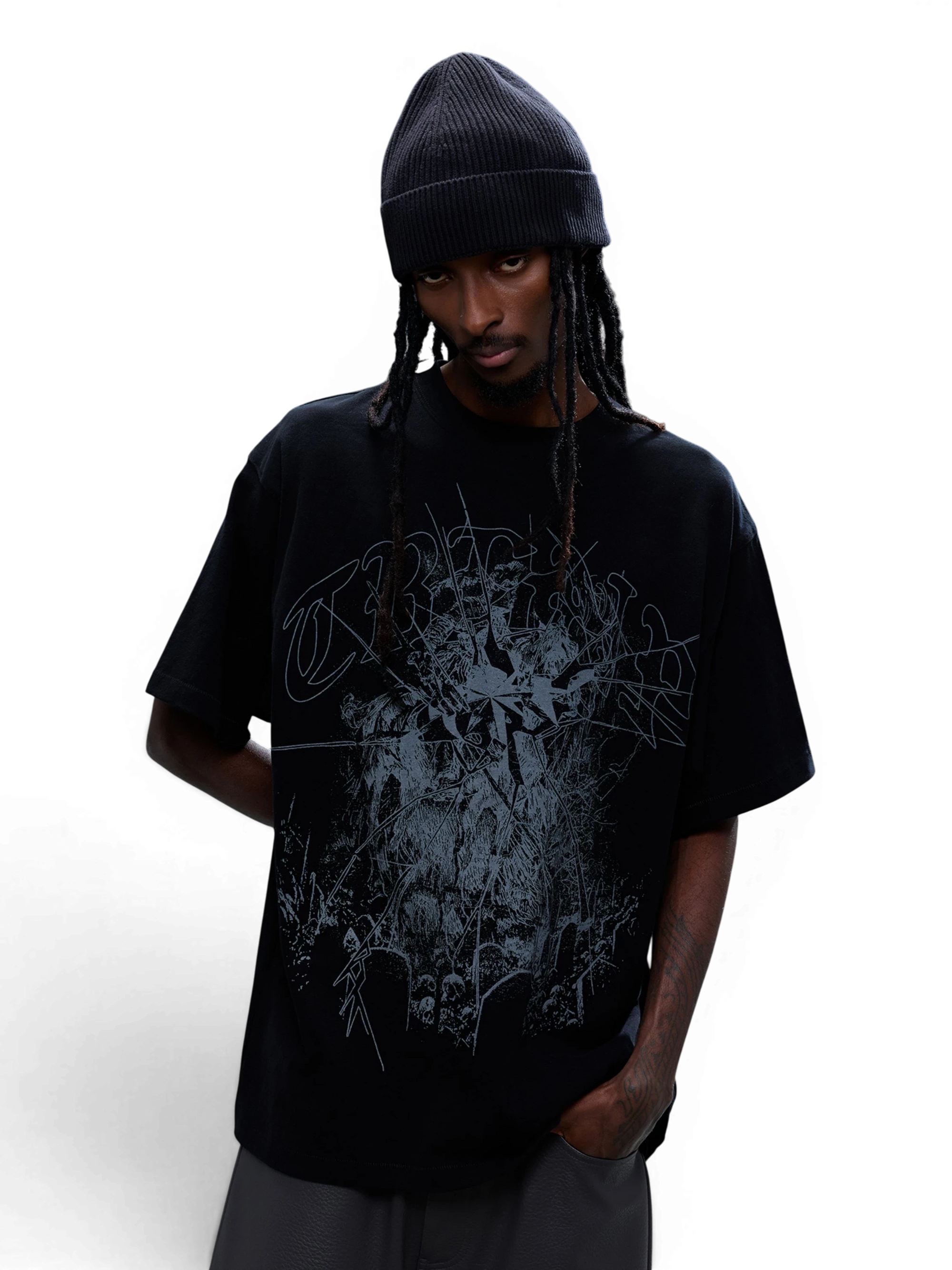 TBHNP Luminous Dawn broken ruins print cotton t-shirt — men's streetwear graphic tee