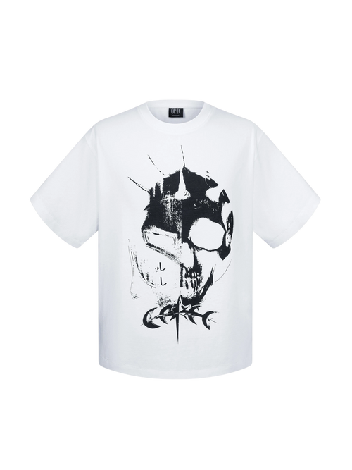 TBHNP Luminous Dawn ghost and knight distressed cotton t-shirt — men's streetwear graphic tee