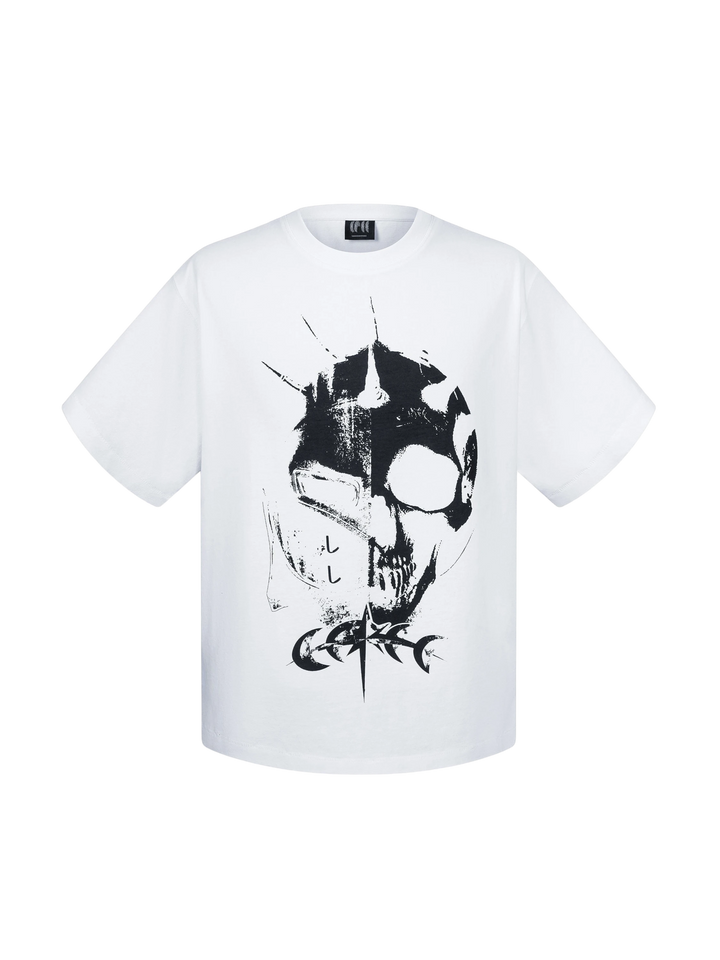 LUMINOUS DAWN GHOST & KNIGHT DISTRESSED T-SHIRT
