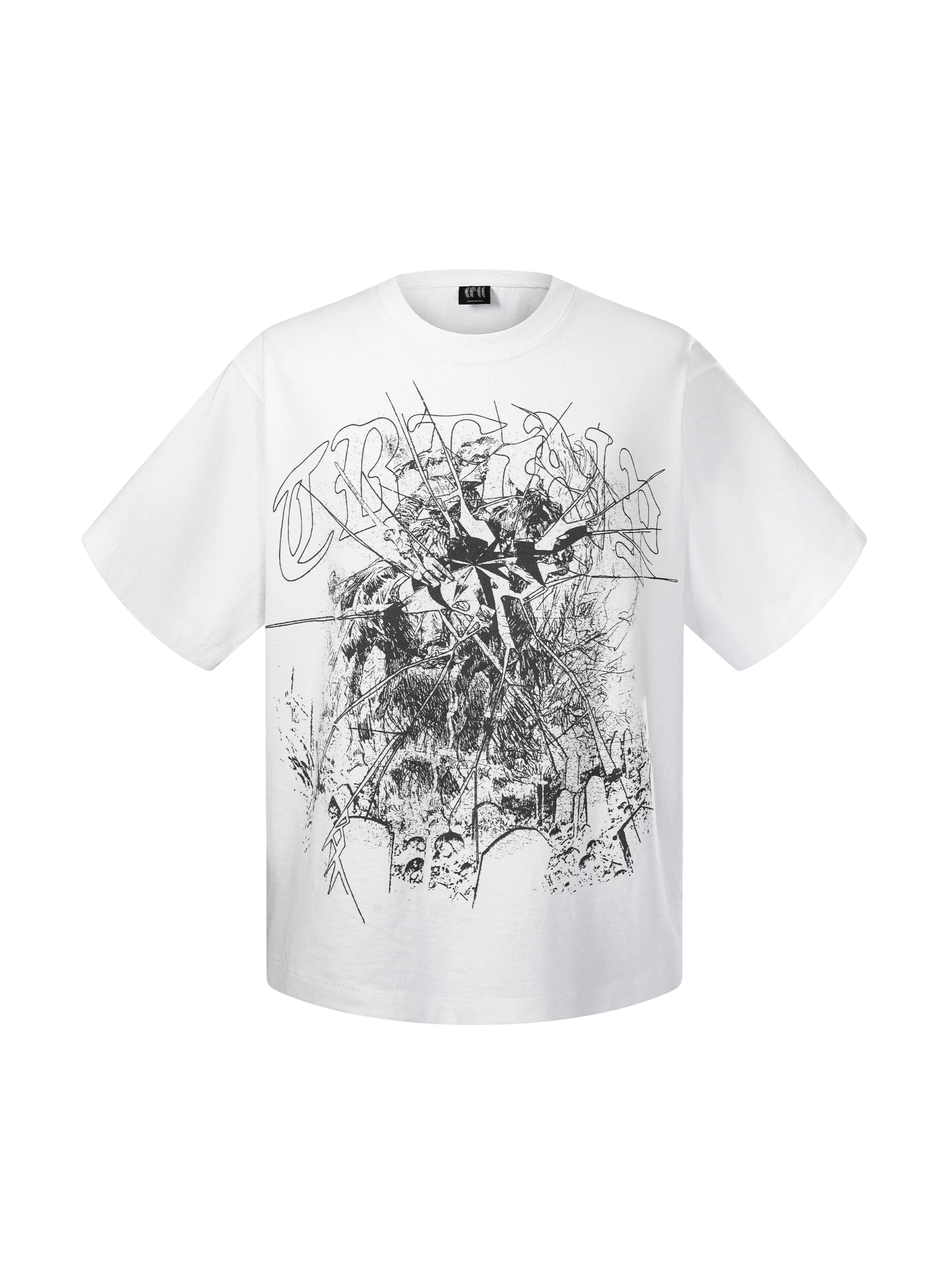 TBHNP Luminous Dawn broken ruins print cotton t-shirt — men's streetwear graphic tee