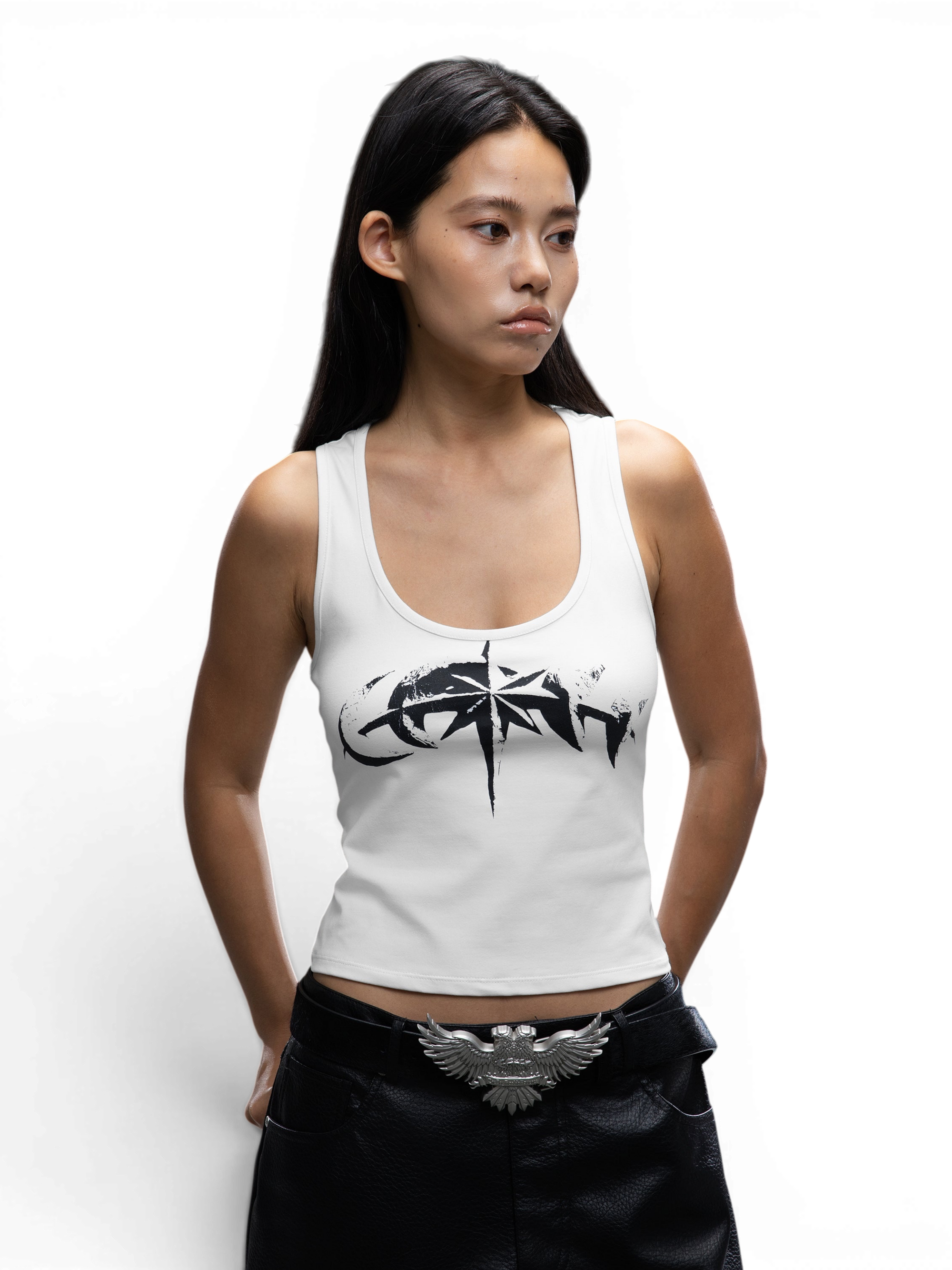TBHNP Luminous Dawn women's bodycon tank top — streetwear fitted tank