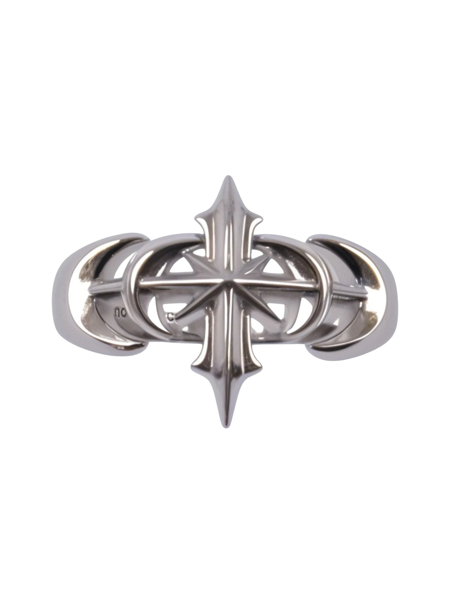 TBHNP LOGO WHITE GOLD PLATED GOTHIC RING