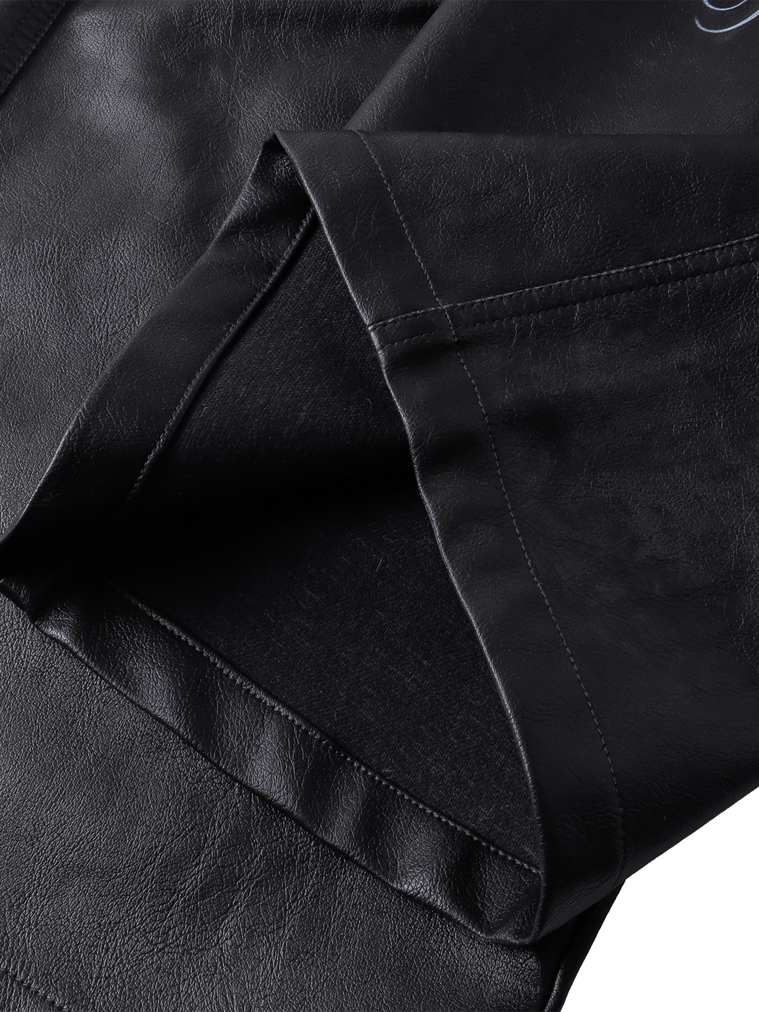 LUMINOUS DAWN KNIGHT&PEGASUS PRINTED LEATHER PANTS