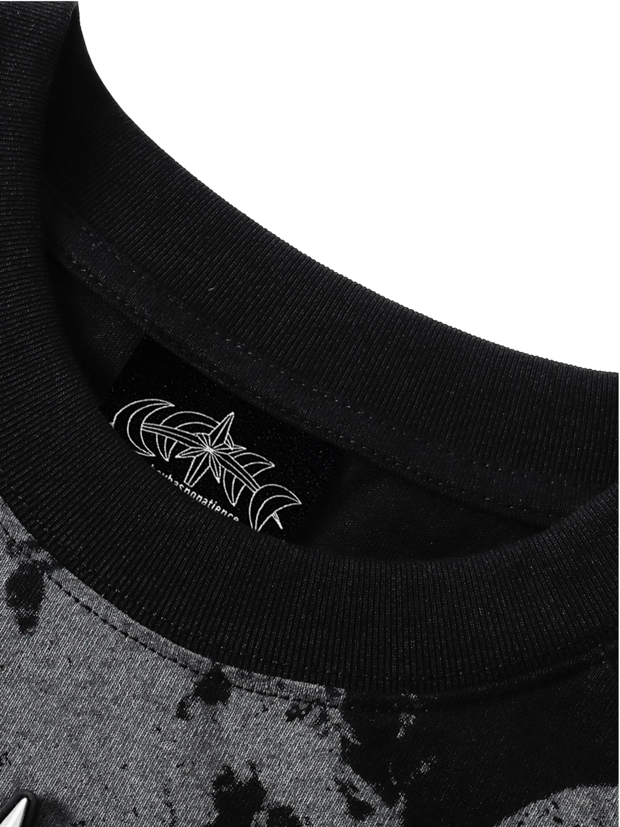 TBHNP Luminous Dawn baroque skull cotton raglan T-shirt — men's streetwear graphic tee