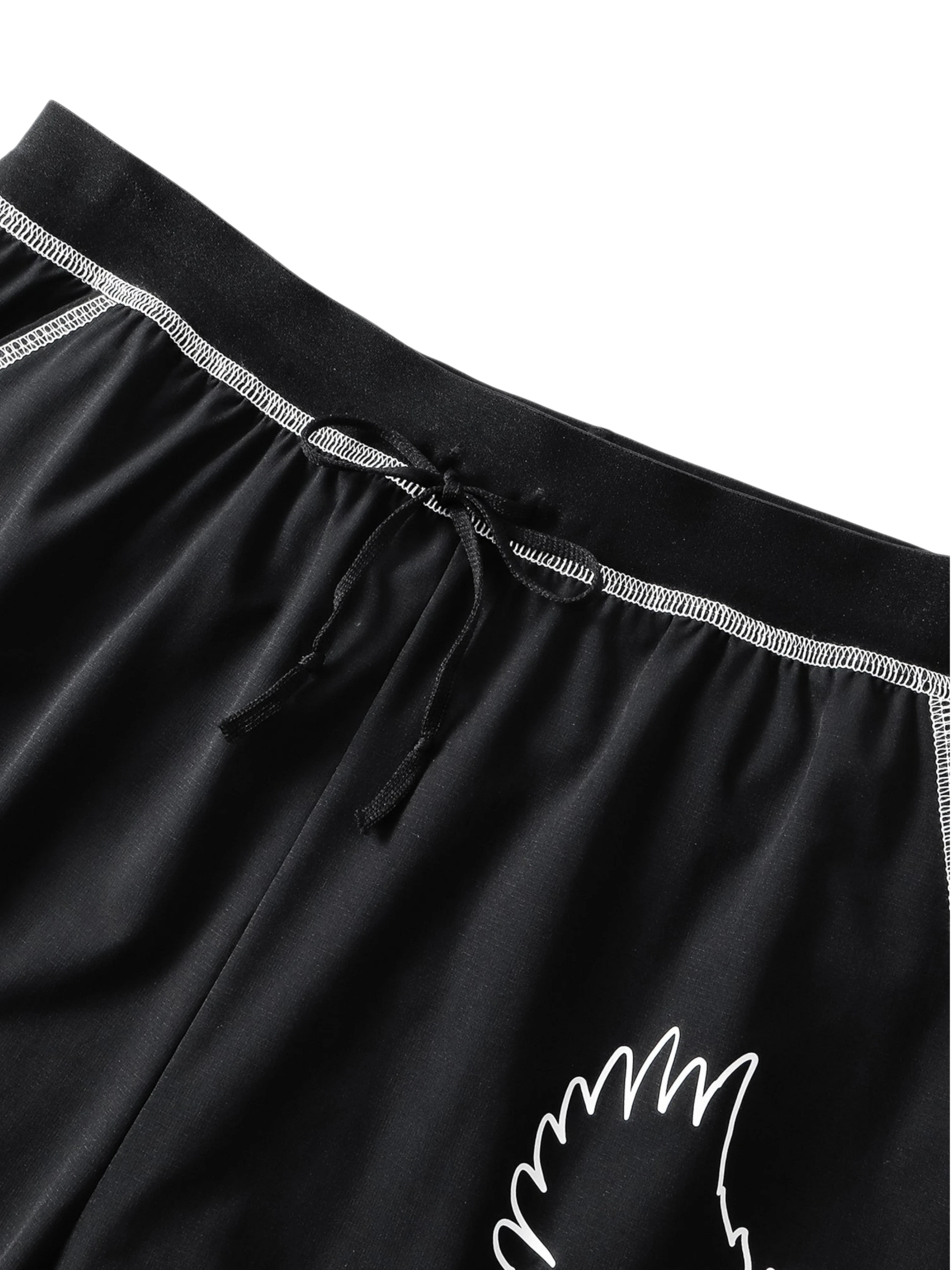 TBHNP Luminous Dawn double-headed eagle layered sports shorts — men's streetwear shorts