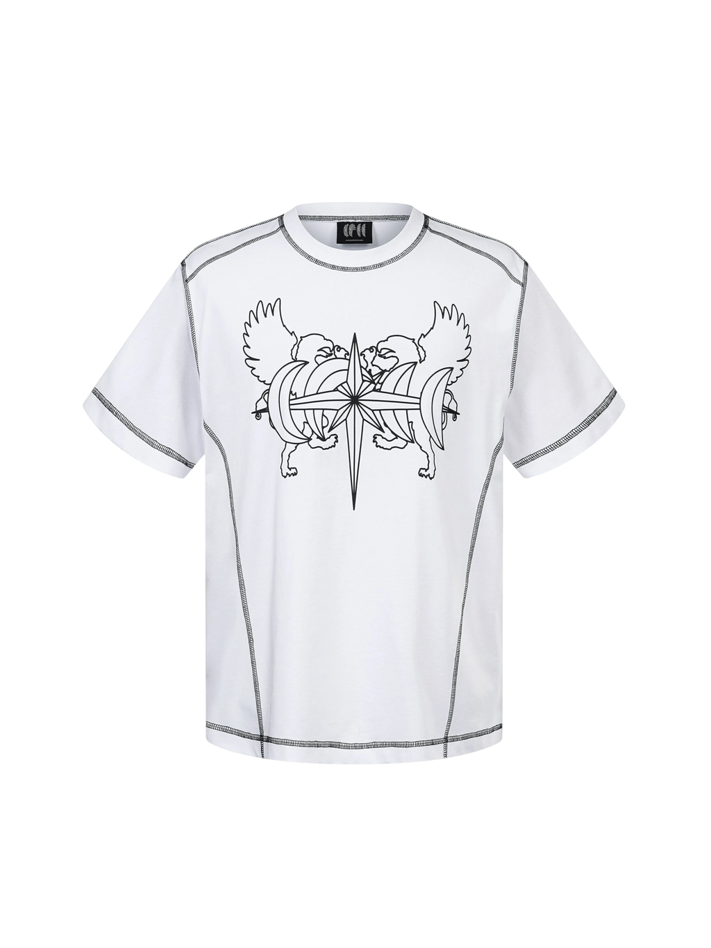 TBHNP Luminous Dawn double-headed eagle cotton t-shirt — men's streetwear graphic tee