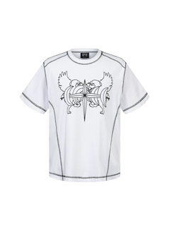 TBHNP Luminous Dawn double-headed eagle cotton t-shirt — men's streetwear graphic tee