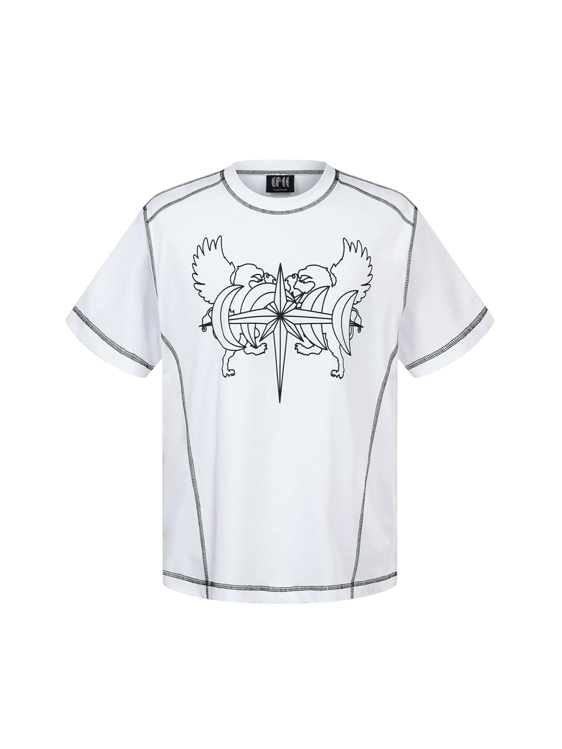 TBHNP Luminous Dawn double-headed eagle cotton t-shirt — men's streetwear graphic tee