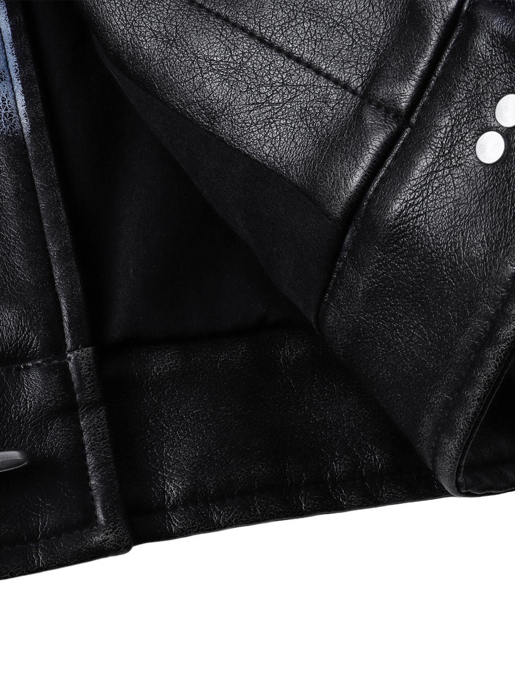 LUMINOUS DAWN KNIGHT&PEGASUS PRINTED LEATHER JACKET