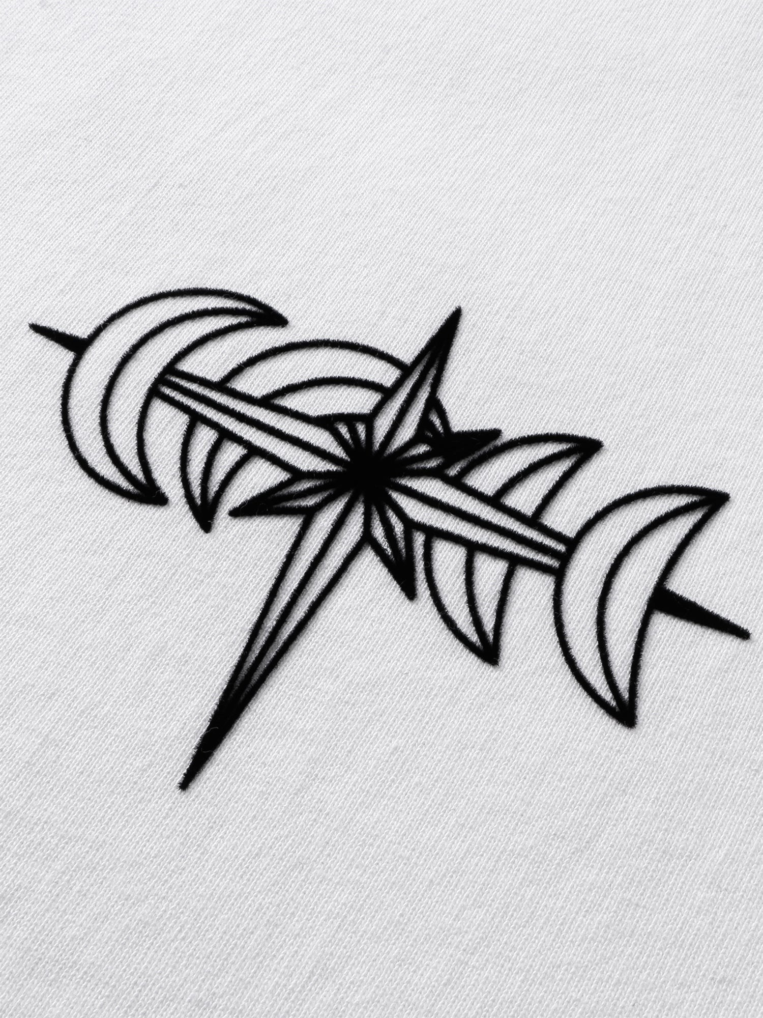 LUMINOUS DAWN SPECTER FLOCKED LOGO T-SHIRT